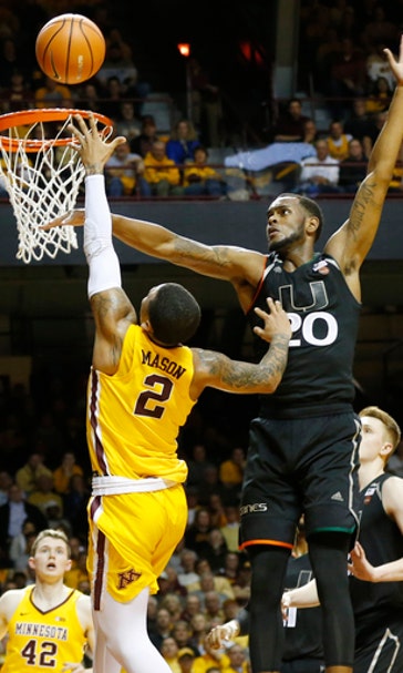 Huell, 10th-ranked Hurricanes top No. 12 Minnesota 86-81 (Nov 29, 2017)